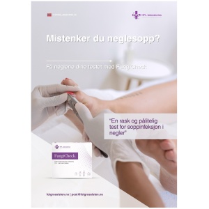 Markedsmateriell HFL Labotatories - Brosjyre FugiCheck. Sluttbruker